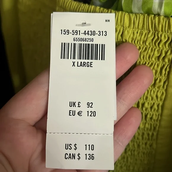 Abercrombie Cap Sleeve Corset Midi Dress NWT - Lime XL - Picture 8 of 8